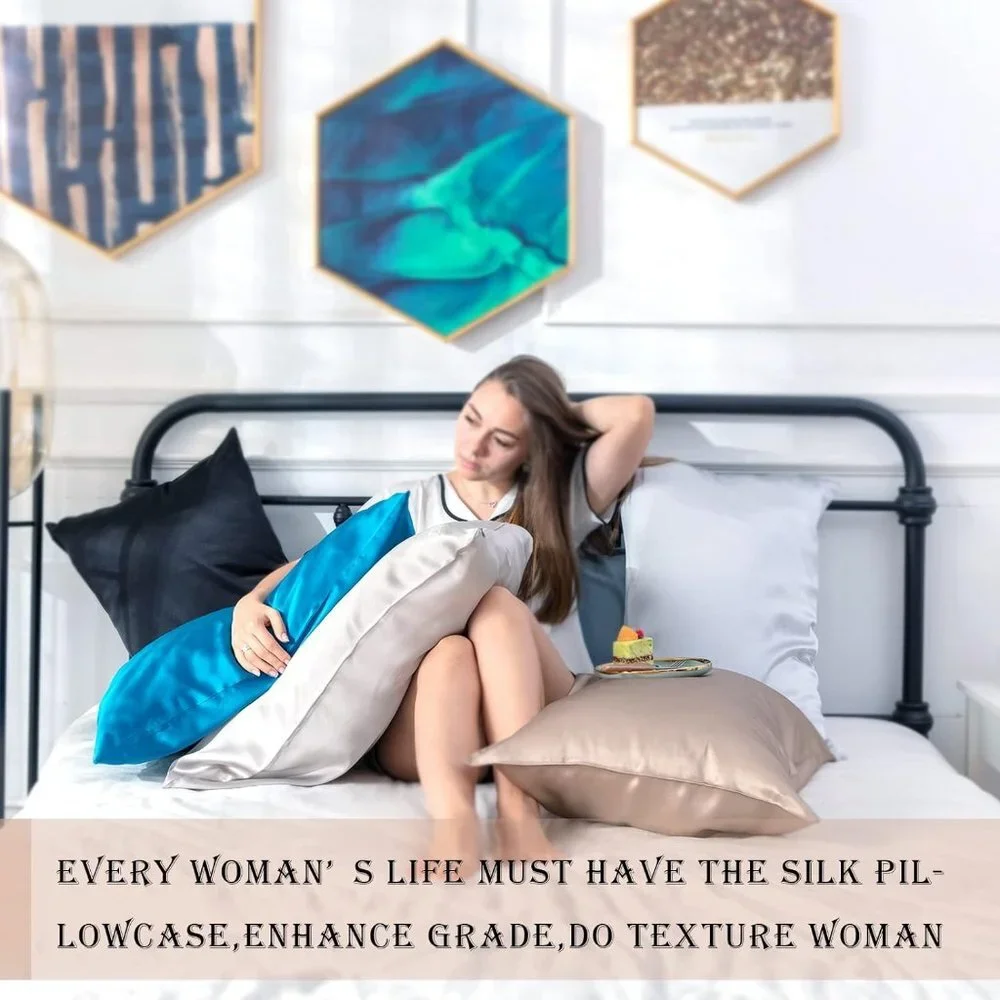 👉 1 Silk Pillowcase for Hair and Skin Standard Size 20